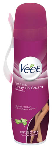 VEET Spray On Cream Legs  Body Hair Remover  Sensitive Formula
